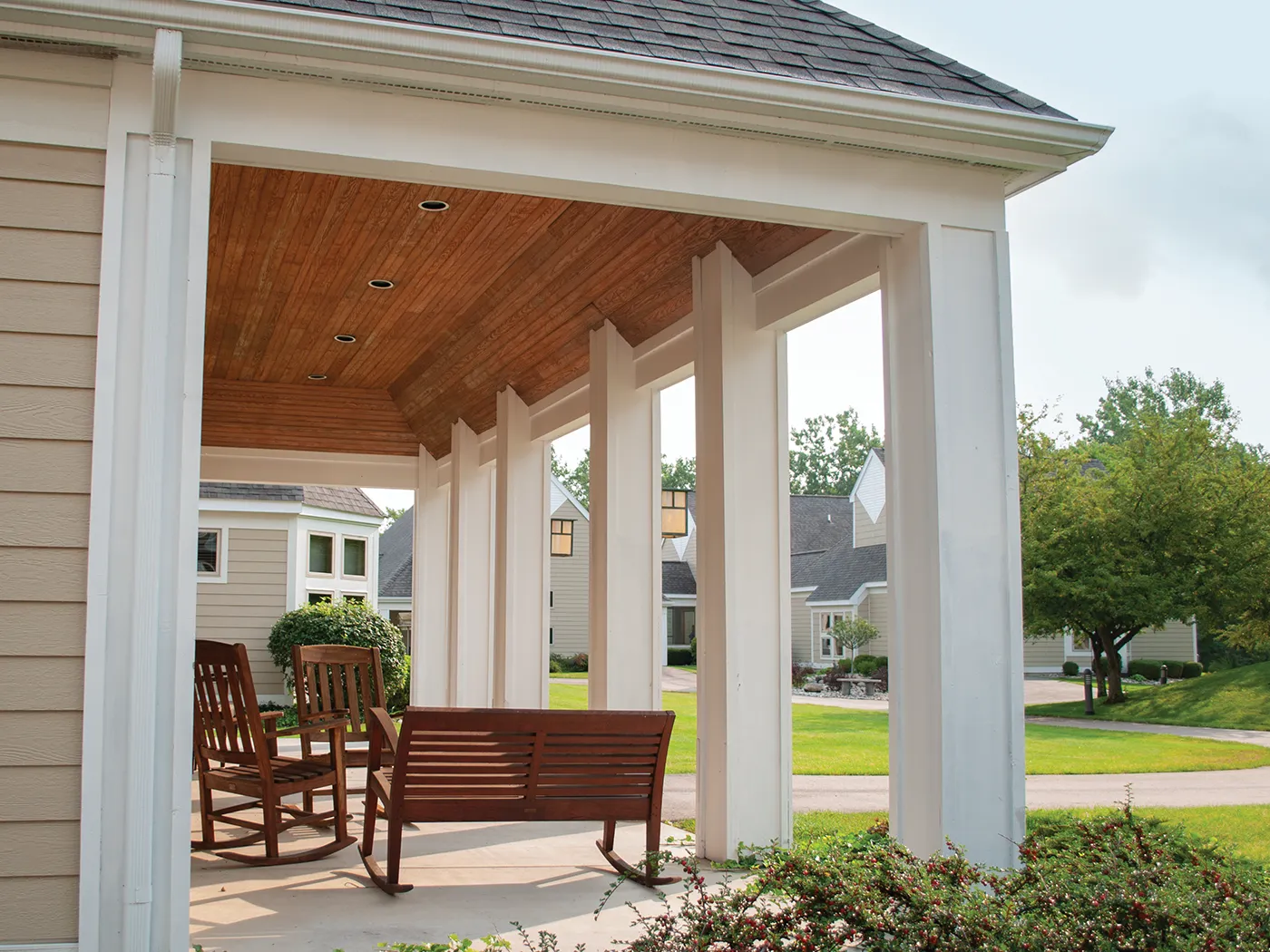 Courtyard seating area
